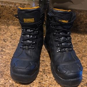 Black Dewalt Steel Toe Industrial Work Boots. Size 11.5